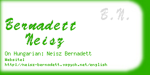 bernadett neisz business card